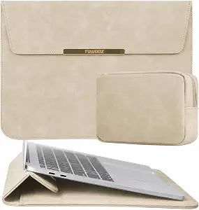 TOWOOZ 13 Inch Laptop Sleeve for MacBook Air M5-M2 & Neo, Stand & Pouch