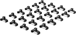 Olsa Tools Black Spring-Loaded Socket Clips 1/4-Inch, 24-Pack, Part 1135