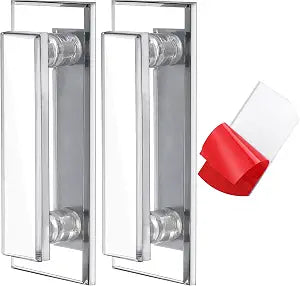 Weysat 2 Pcs Adhesive Mirror Closet Door Handle, 5 x 2 Inch