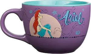 Silver Buffalo Disney Princess Ariel Moonlight, Ceramic Soup Mug, 24oz