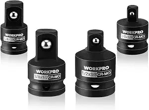 WORKPRO 4-Piece Impact Socket Adapter and Reducer Set, CR-MO Steel