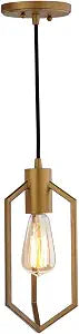 SAFAVIEH PND4009A Collection Eastwood 6" Adjustable Pendant Light, Gold