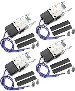 4 Pack WB17X5113 Element Receptacle and Wire Kit Fit for GE Hotpoint Electric Ranges Stove Cooktops Surface Burners Receptacle Terminal Block, Replace AP2021559 PS232646
