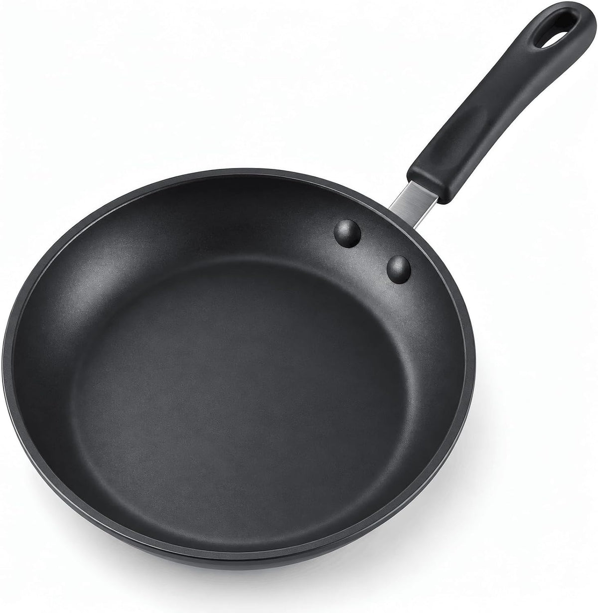 Cook N Home 8 Inch Nonstick Frying Pan, Hard Anodized Omelet Pan, Black