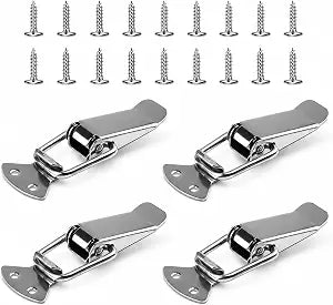 Sectional Couch Connectors, 4 Pack Heavy Duty Metal Sofa Connector Brackets with Screws, Universal Interlocking Furniture Fasteners for Modular Sectional Sofa, Silver