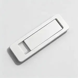 Dontay Pocket Door Pull Handle Ultra-Thin & Wide Recessed Hardware - Rectangle Flush Mount Hidden Finger Pull for Sliding Doors, Fits Most Thin Cabinets & Drawers (1, Snow White)