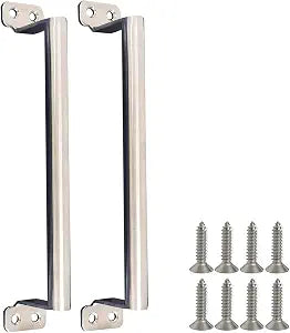 2pcs Stainless Steel Gate Handle Big 22cm(8-7/10") Barn Door Pull Hardware for Kitchen Outdoor Fence Pantry (Big)