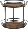 LAMU 2 Tier Lazy Susan Turntable Rotating Spice Rack Organizer for Cabinet