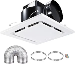 Bathroom Exhaust Fan without Light,10" Panel, 8x8 Mount