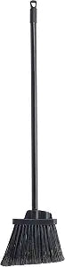 Winco 30" Black Lobby Broom with Handle, Flagged Bristles