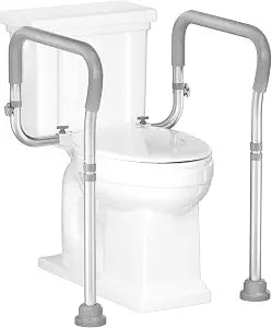 HOMLAND Toilet Safety Rails for Seniors, 350LB Aluminum Toilet Handle