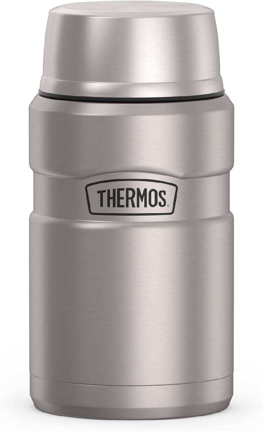THERMOS Stainless King Food Jar with Bowl, 24oz, Matte Steel