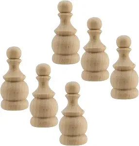 6 Pcs Decorative Wood Finials Unfinished Wood Craft Finials