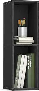 VASAGLE Bookshelf, 2-Tier Bookcase, 7.9 x 9.4 x 25 Inches