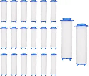 XIHIRCD 20pcs Shower Head Filter Replacement Cartridges PP Cotton Core | PP Cotton Head Cartridges 7cm/2.75in Ion Shower Dropse Filter Bathroom Replacement Cores for Handheld Showerheads