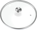 13" Glass Lid - Versatile Round Tempered Glass Replacement for 13 inch Frying Pans, Pots, Skillets, Dutch Ovens - Dishwasher Safe and Oven Safe up to 400- Stainless Steel Knob