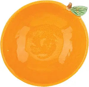 47th & Main Stoneware Orange Bowl for Serving, Storing, Displaying, 5" Diameter x 1.5" Tall