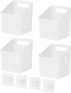 NiHome 4-Pack Cabinet Door Organizer, Adhesive RV Camper Wall Storage Caddy