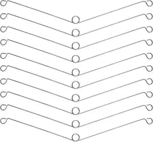 10-Pack Recessed Lighting Torsion Spring Clips, Stainless Steel Replacement Springs for Ceiling Downlight, Bathroom Exhaust Fan and Shower Light Trims