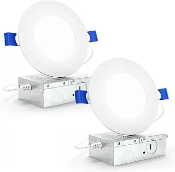 Sunco 2 Pack 4 Inch Ultra-Thin LED Recessed Light, Canless, 10W=60W