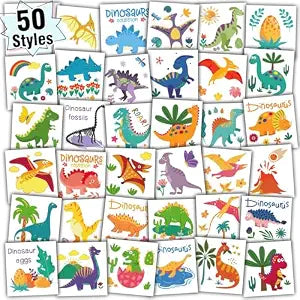 Partywind Dinosaur Kids Tattoos for Party Supplies