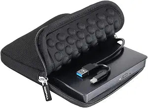 ROOFULL External CD DVD Drive for Laptop & Mac with Case, USB 3.0 Type-C