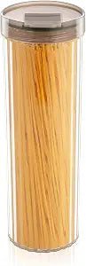 Tall Spaghetti Pasta Storage Container - 48oz Clear Pasta Holder Airtight Spaghetti Container Storage with Lid for Kitchen Pantry organize Linguini Lasagna Noodle Oats Coffee beans Rice Flour Oatmeal