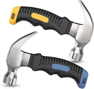 2 PacK Small Claw Hammer Forged Hardened Steel Head With Non-Slip Handle
