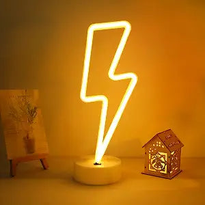 ENUOLI Lightning Bolt Neon Signs Art LED Lightning Neon Lights