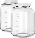 1.5 Gallon/5700 ML Glass Jar with Lid, Wide Mouth, Large Mason Jar, 2 Pack