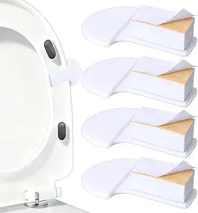 4PCS Toilet Lid Lifter, White Toilet Seat Lifter Handle with Self-Adhesive Tab for Home, Office, Potty Training, Avoid Touching Toilets Lid