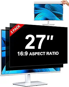 ZOEGAA [2-Pack Computer Privacy Screen Protector 27 Inch 16:9 Aspect Ratio