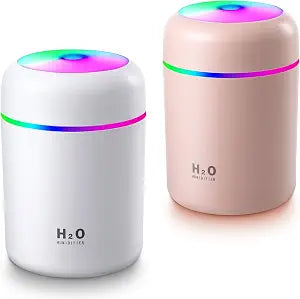 Mudder 2 Pcs Mini Humidifier, 300 ml Cool Mist Desktop Humidifier