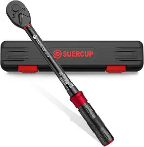 SUERCUP 3/8" Click Torque Wrench, 5-45 Ft.Lb, for Bike, Moto, Spark Plugs
