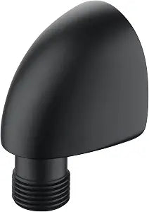 100% Brass Wall-Mount Supply Wall Elbow for Hand Held Shower with Check Valve, 1/2" Shower Hose Adapter Matte Black