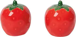 Jubilee Berry Sweet Salt and Pepper Stoneware Shakers 2 x 2 x 2.5in