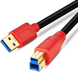 Tan QY USB 3.0 Cable A-Male to B-Male 1.5ft, for Printer/Hard Drive