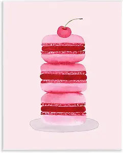 Coquette Macaroon Cherry, 11 x 14 Inch Mounted Print on Wall Plaque