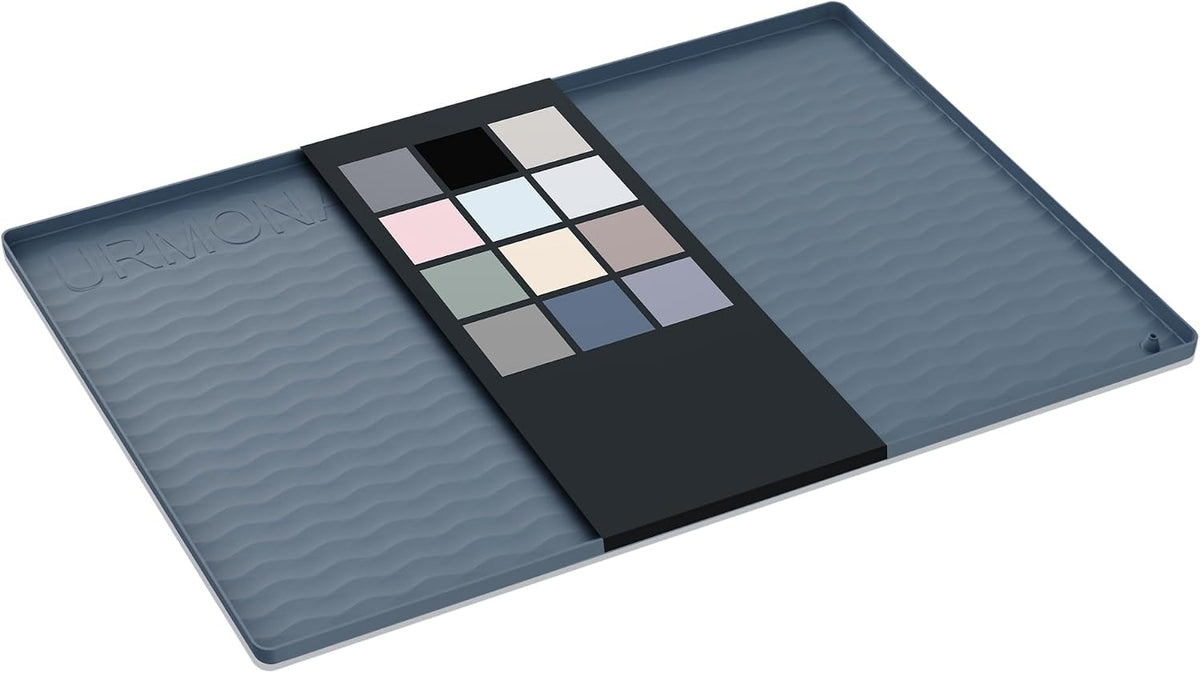 URMONA Waterproof Silicone Under Sink Mat, 22 x 14 in, Flexible Shelf Liner