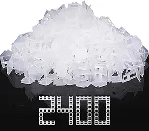 DGSL Tile Spacers 2400 Pcs Tile Clips, Tile Leveling System Clips 1/8 Inch