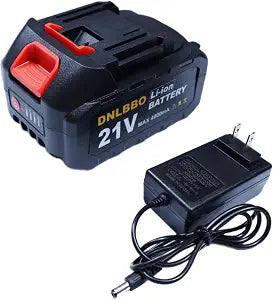 Mini Chainsaw Battery, 21v Lithium Battery - 4.0 Ah Battery with Electric Quantity Display, Include Charger Adapter, Suitable for Cordless Powe