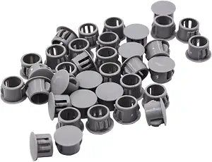 Plastic Hole Plugs, 36Pcs 1/2" Gray
