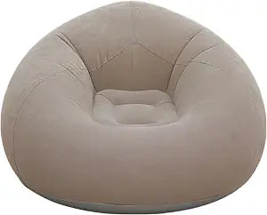 Beanless Bag Inflatable Chair, Air Sofa Outdoor Inflatable Lazy Sofa Chair No Filler,Washable Couch Bean Bag Chair Folding,for Organizing Plush Toys Or Memory Foam (Grey), Y043