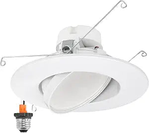 Maxxima 5" & 6" Rotatable LED Retrofit Downlight Gimbal, 1100 Lumens, 5 CCT