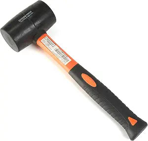 Edward Tools Rubber Mallet Hammer 16 oz - Durable Eco-friendly Rubber Hammer Head for Camping, Flooring, Tent Stakes, Woodworking, Soft Blow Tasks without Damage - Ergonomic Grip Handle