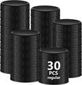 Inbagi 30 Pcs Black Mason Jar Plastic Lid Regular Mouth Plastic Storage Cap