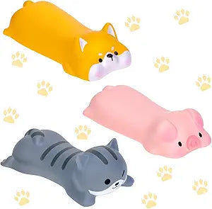 Lincia 3 Pcs Cute Mouse Wrist Rest, Animal Design Keyboard Support Pad