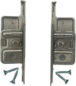 Blum Metabox Drawer Front Fixing Bracket, Nickel, Right and Left, Screw-On, 1 Pair, ZSF.1700 R+L