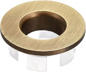 uxcell Sink Trim Overflow Cover, Sink Overflow Rings Bathroom Kitchen Basin Drain Cover Hole Insert in Round Caps, Bronze