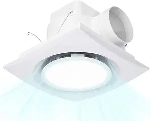 Beendou10in Bathroom Exhaust Fan with Light,100CFM Mounting Hole:8x8in